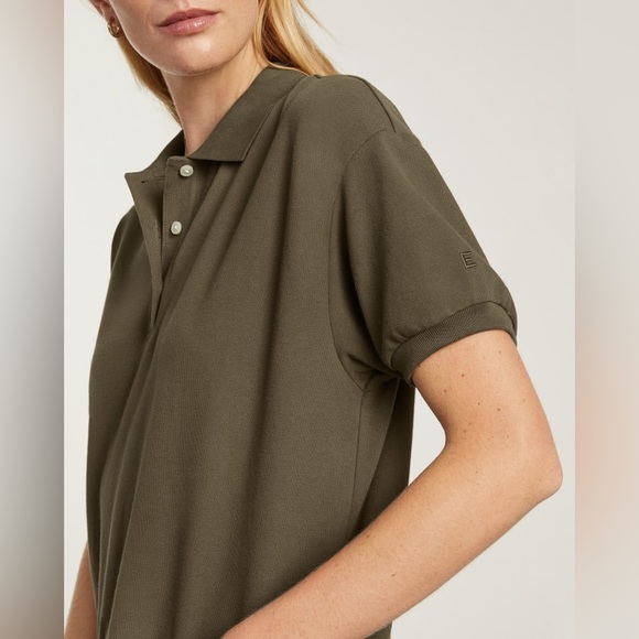 Everlane The Oversized Polo. Size XS. Color Beech. - Picture 4 of 12